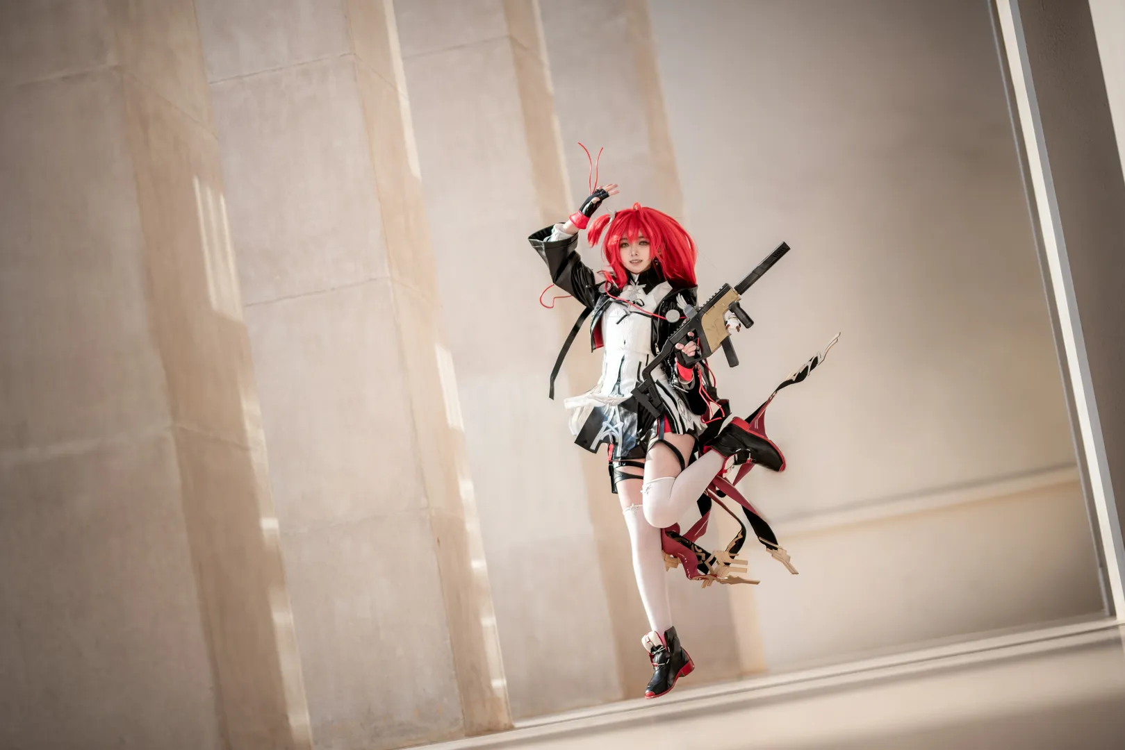 明日方舟, 新约能天使cos, cosplay正片, 战术风穿搭, 重庆二次元摄影 - 第6张