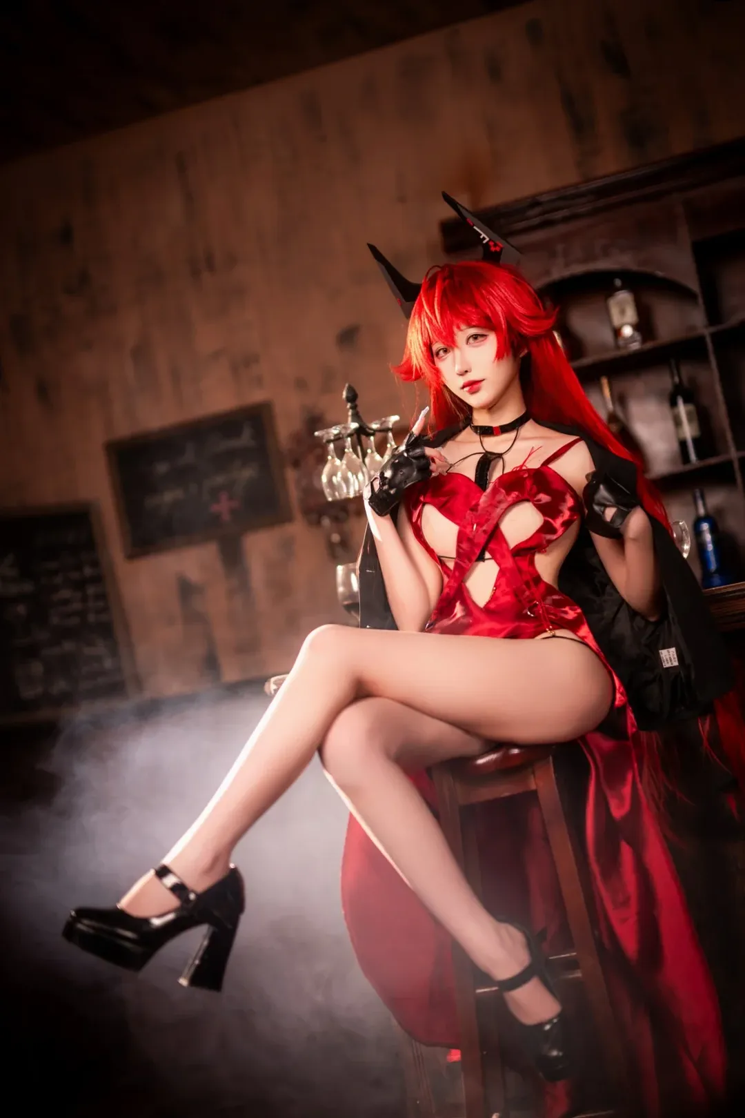 二次元cosplay, 胜利女神：妮姬, 暗黑风造型, nikke, 小红帽cos - 第6张