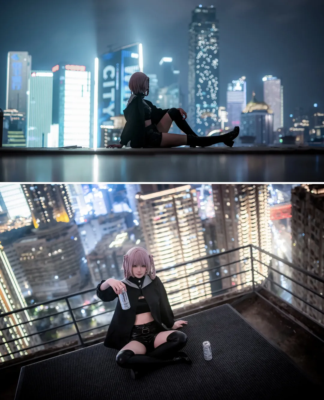 七草荠cos, 彻夜之歌, cosplay正片, 夜景人像摄影, 重庆拍照打卡 - 第1张