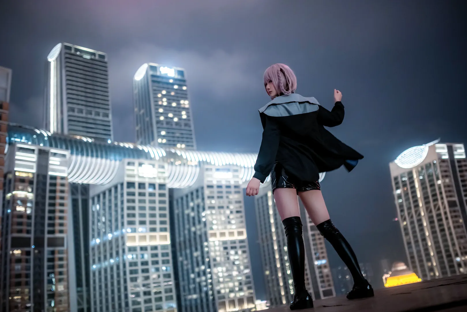 七草荠cos, 彻夜之歌, cosplay正片, 夜景人像摄影, 重庆拍照打卡 - 第10张
