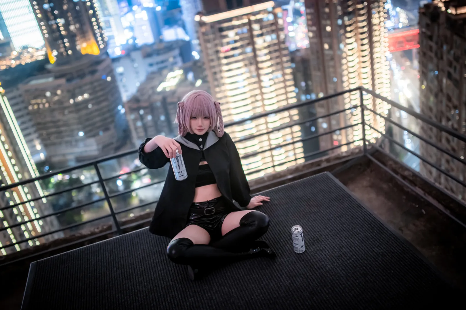 七草荠cos, 彻夜之歌, cosplay正片, 夜景人像摄影, 重庆拍照打卡