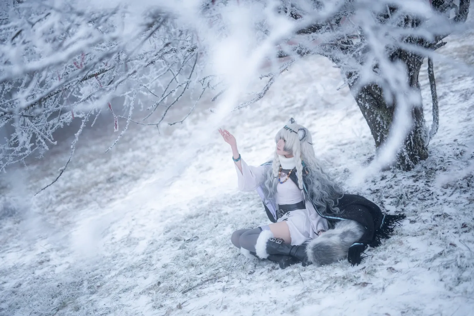 二次元摄影, 初雪cos, 明日方舟, 重庆约拍, 雪景cos - 第4张