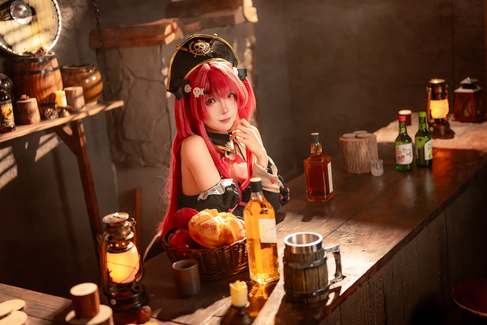 马斯特cos, cosplay正片, nikke, 尼康线下摄影, 复古酒馆