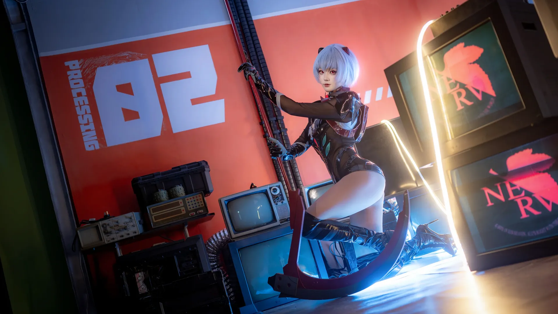 Anime-style photography, Rei Ayanami cosplay, Neon Genesis Evangelion, Chongqing photography, Mechanical style photoshoot - Image 5