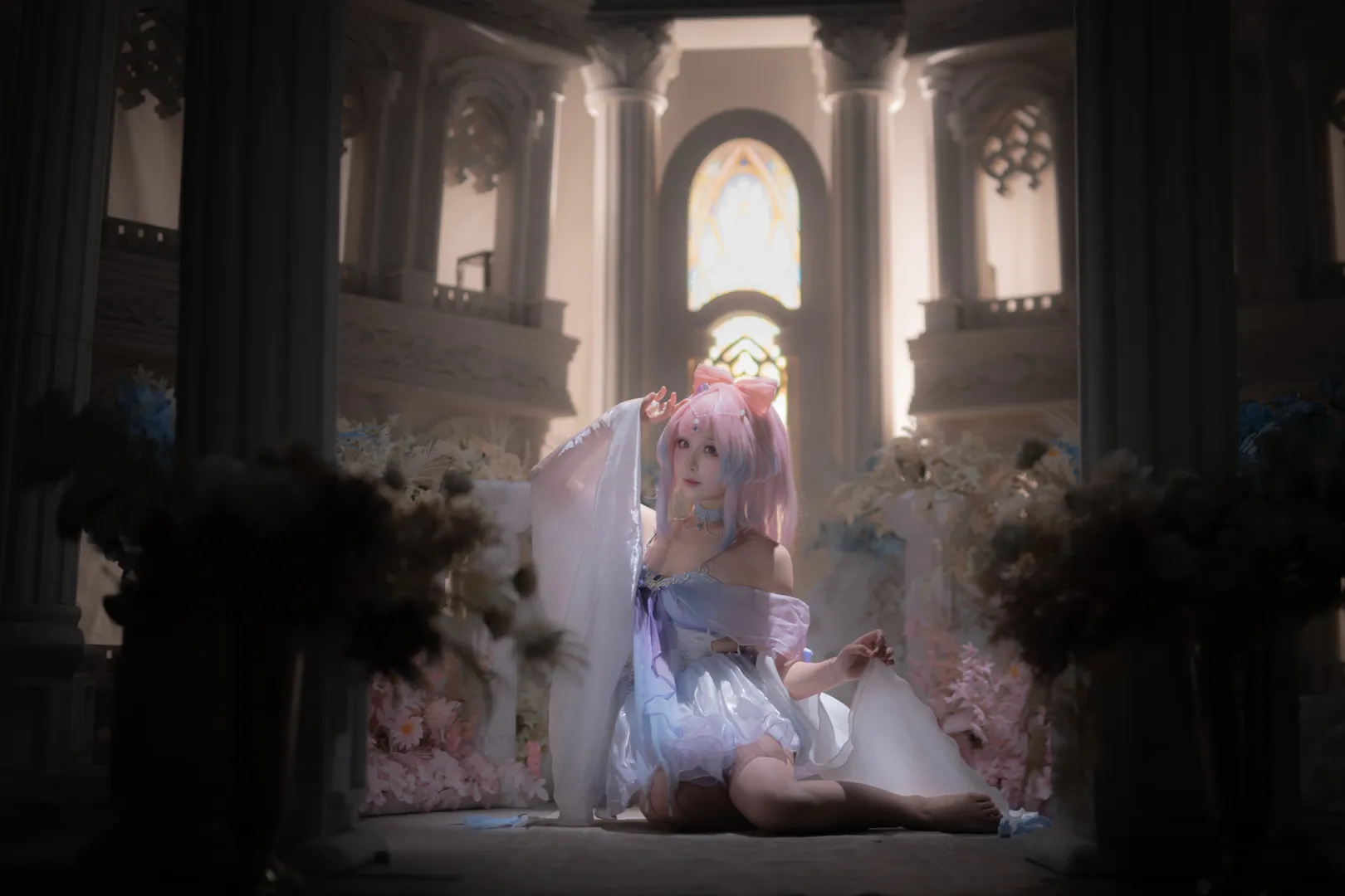 原神, 二次元摄影, 珊瑚宫心海cos, cosplay正片, 教堂氛围写真 - 第4张
