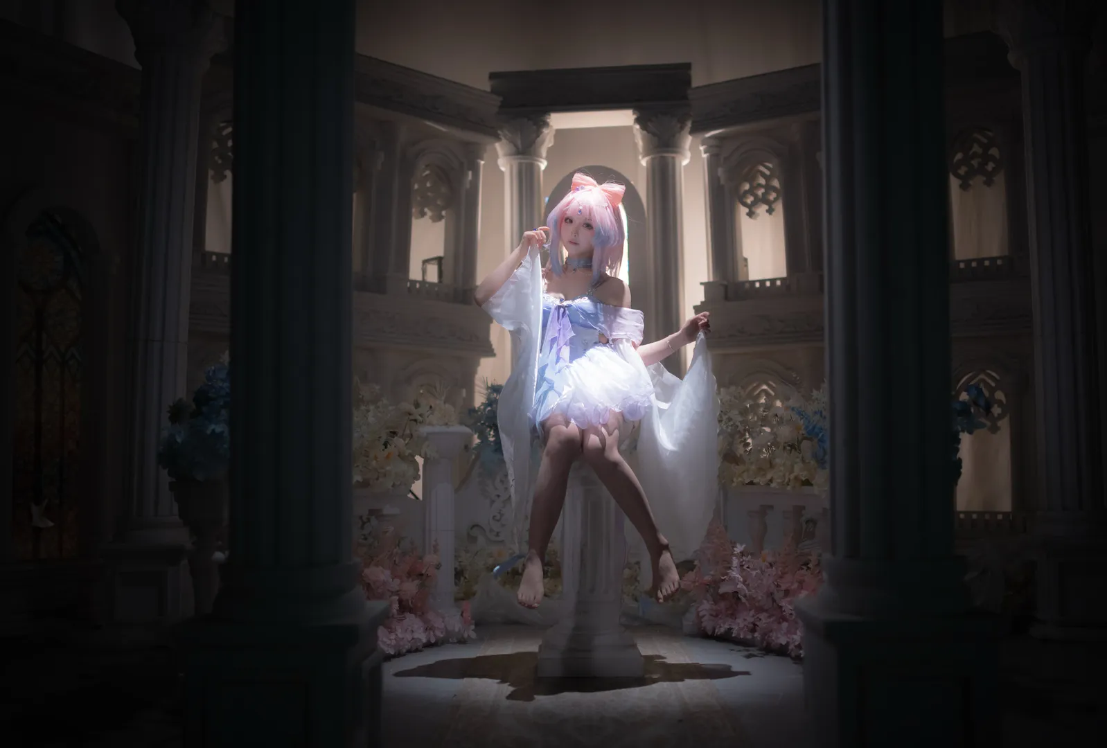 原神, 二次元摄影, 珊瑚宫心海cos, cosplay正片, 教堂氛围写真 - 第5张