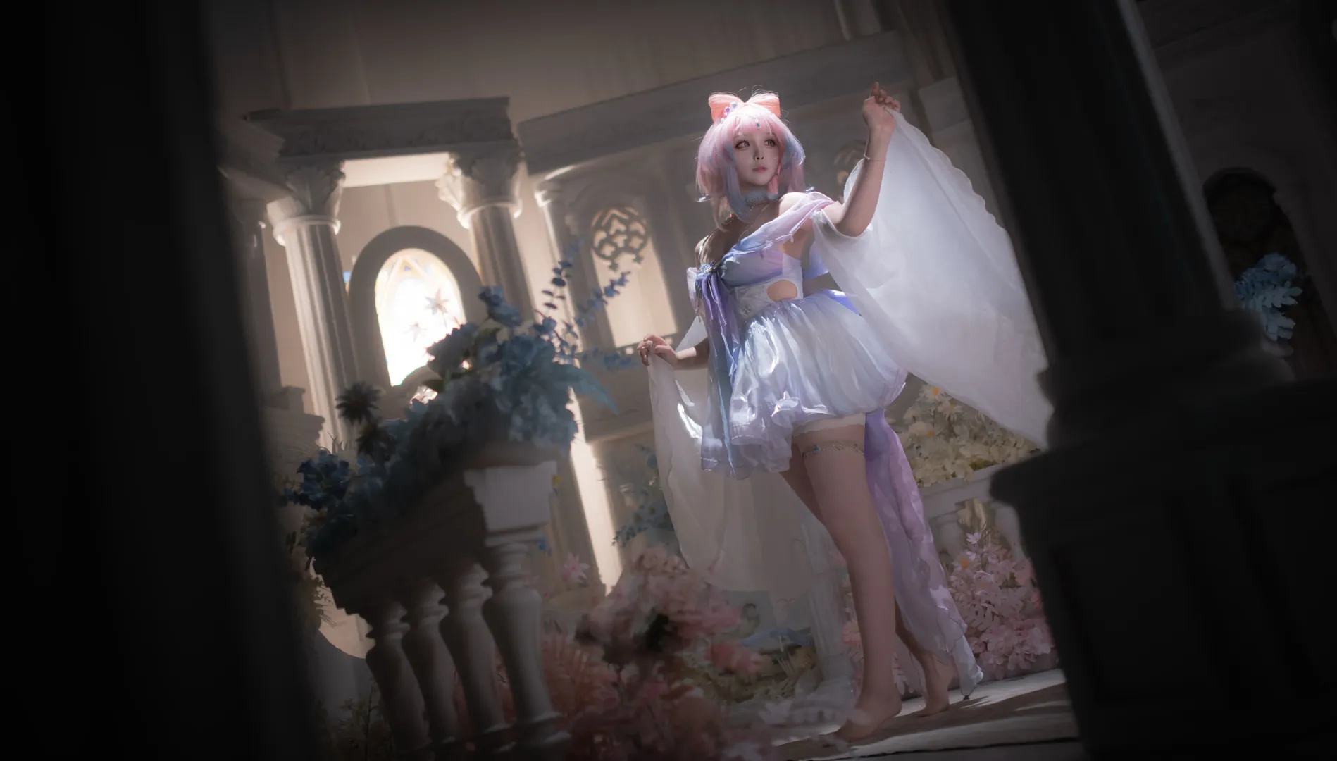 原神, 二次元摄影, 珊瑚宫心海cos, cosplay正片, 教堂氛围写真 - 第6张