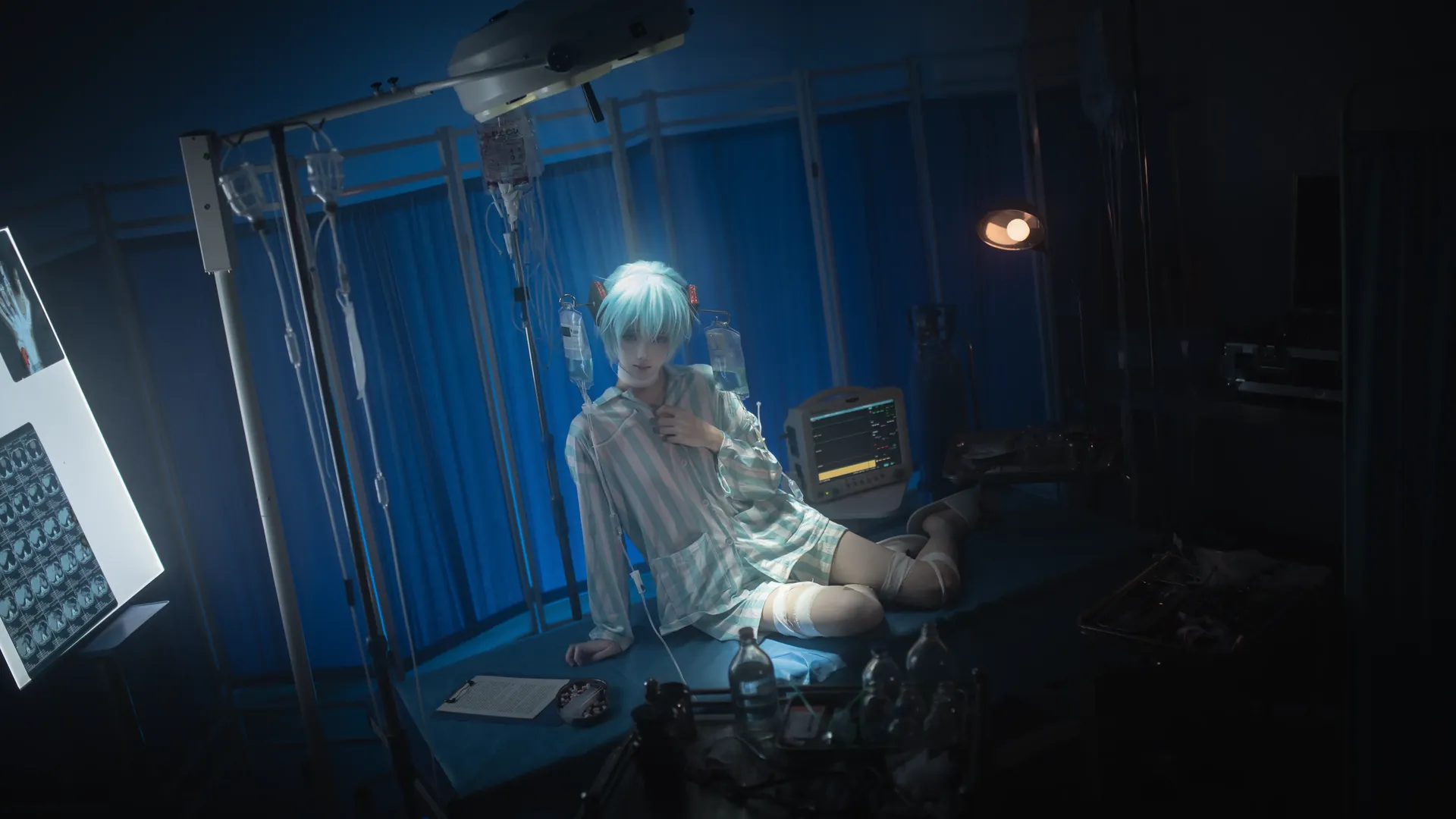 初音未来cos, Vocaloid, 重庆cos, 二次元人像摄影, 病院风cosplay