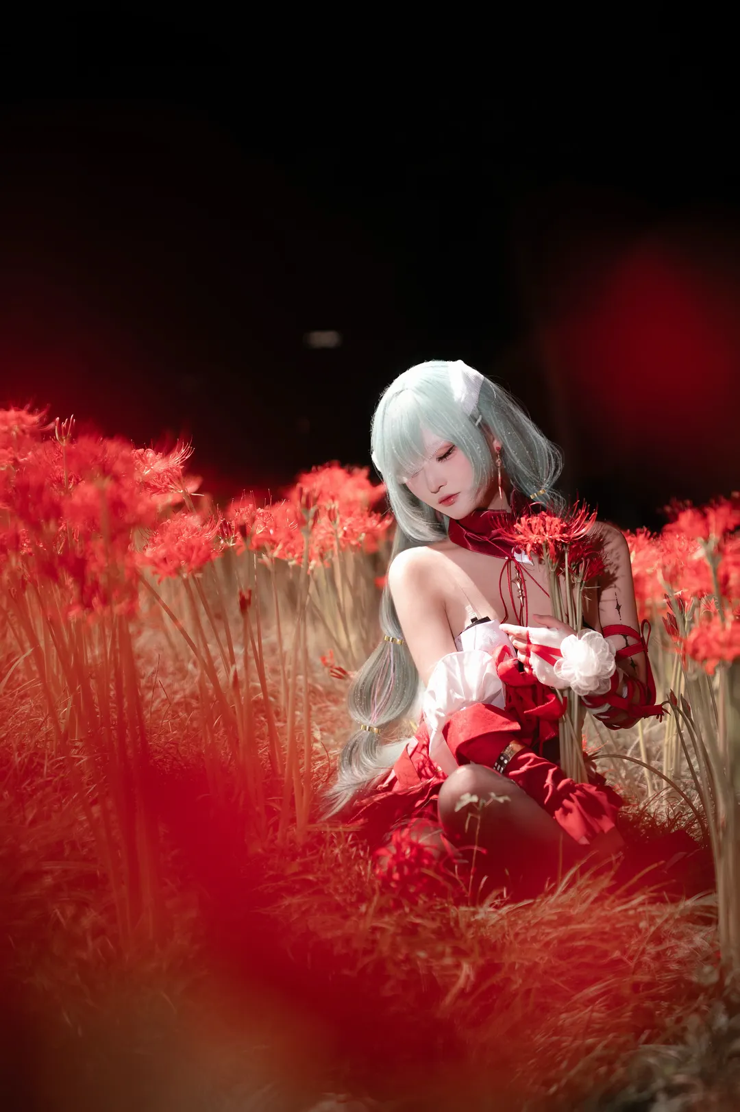 鳴潮, 二次元撮影, コスプレ写真, フローヴァ コスプレ, 彼岸花 - 1枚目