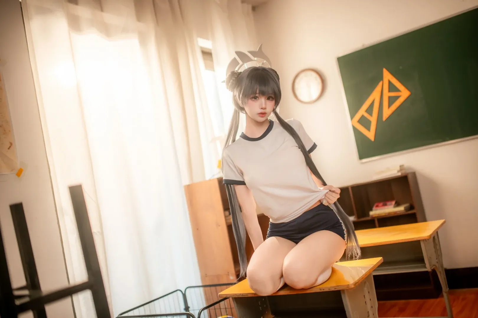 二次元, cosplay, 蔚蓝档案, 妃咲cos, 体操服 - 第11张