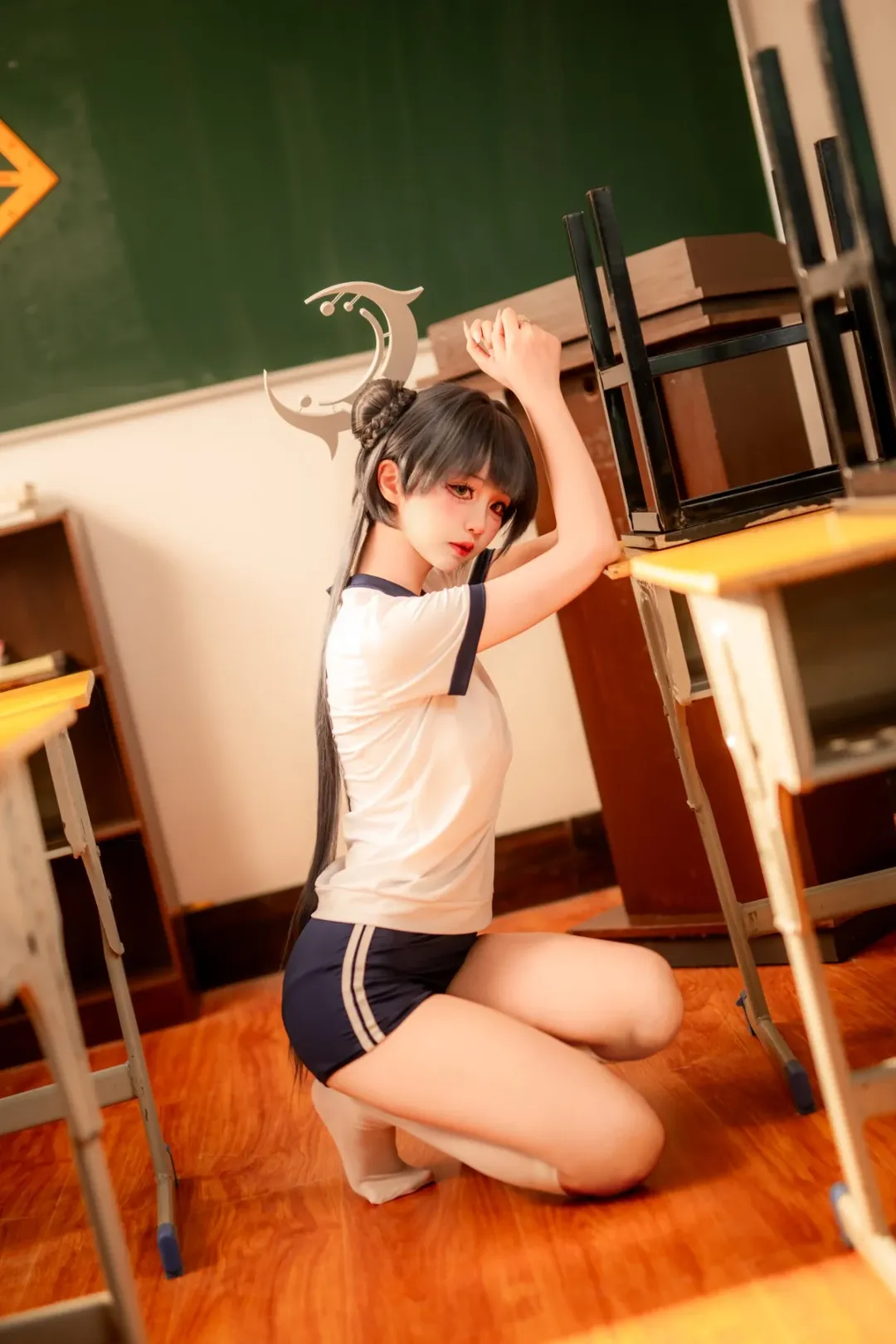二次元, cosplay, 蔚蓝档案, 妃咲cos, 体操服 - 第8张
