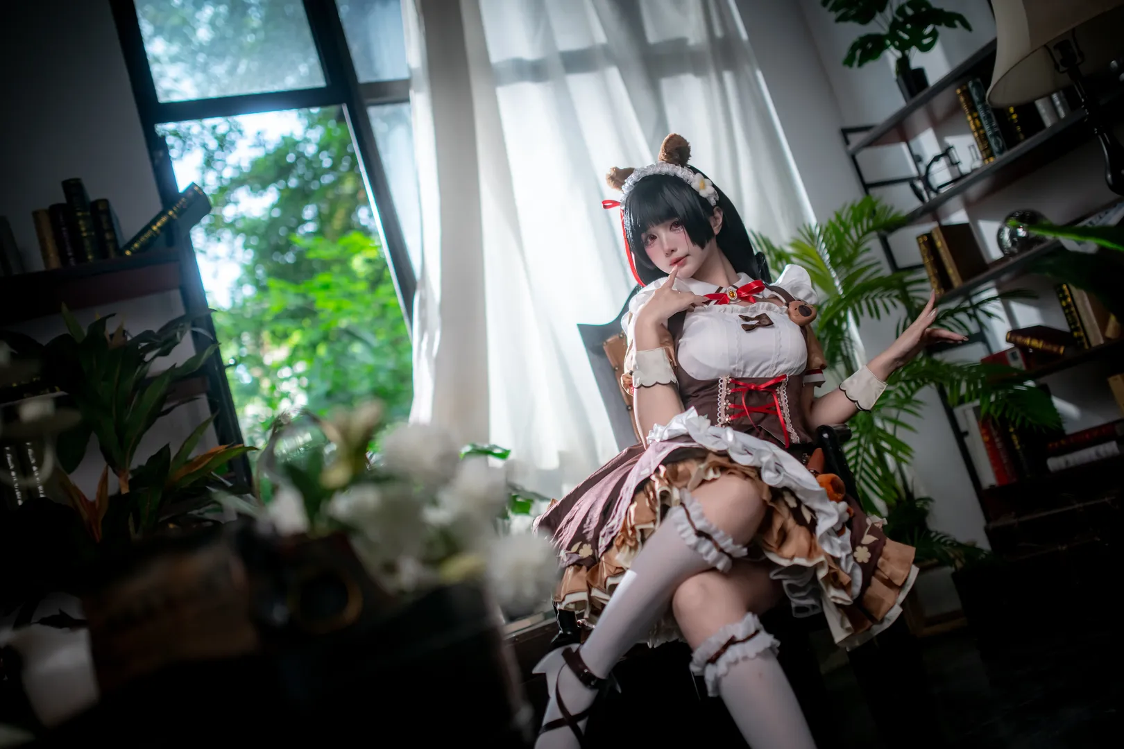 鸣潮, 二次元摄影, 女仆装, 千咲cos, cosplay正片 - 第4张