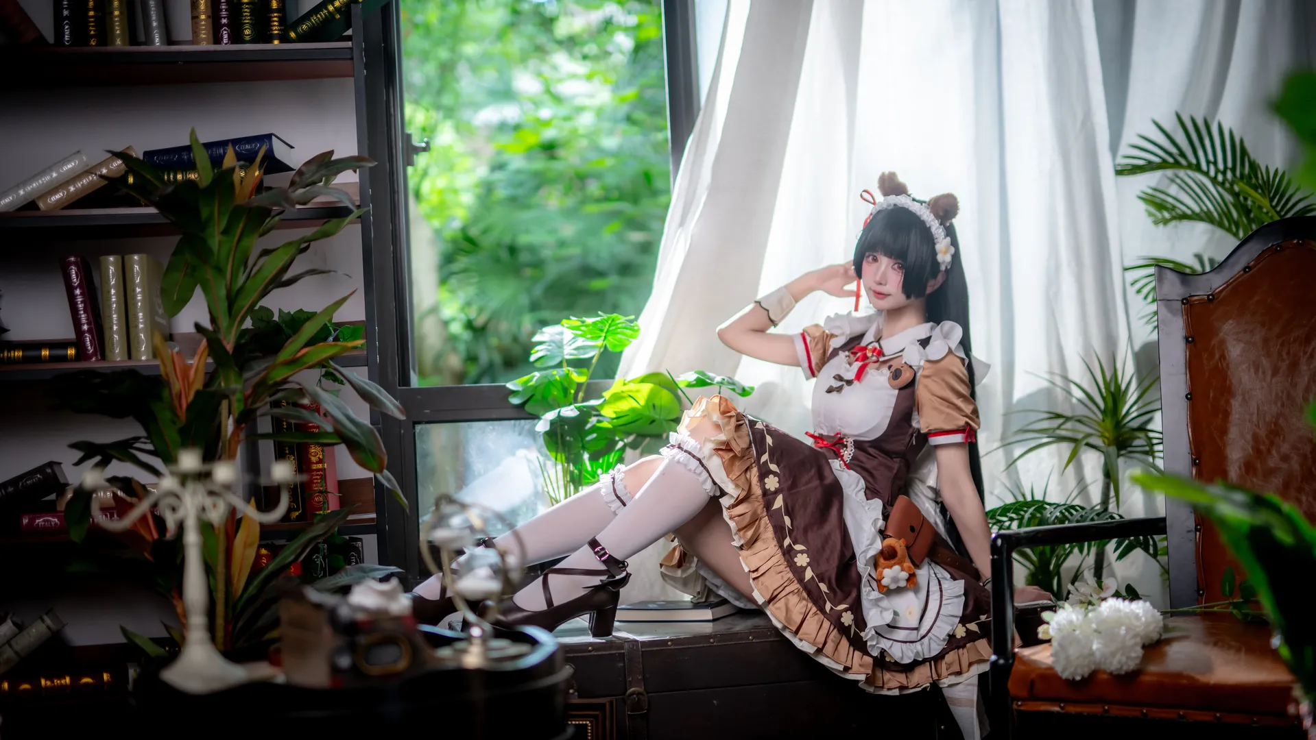 鸣潮, 二次元摄影, 女仆装, 千咲cos, cosplay正片 - 第8张
