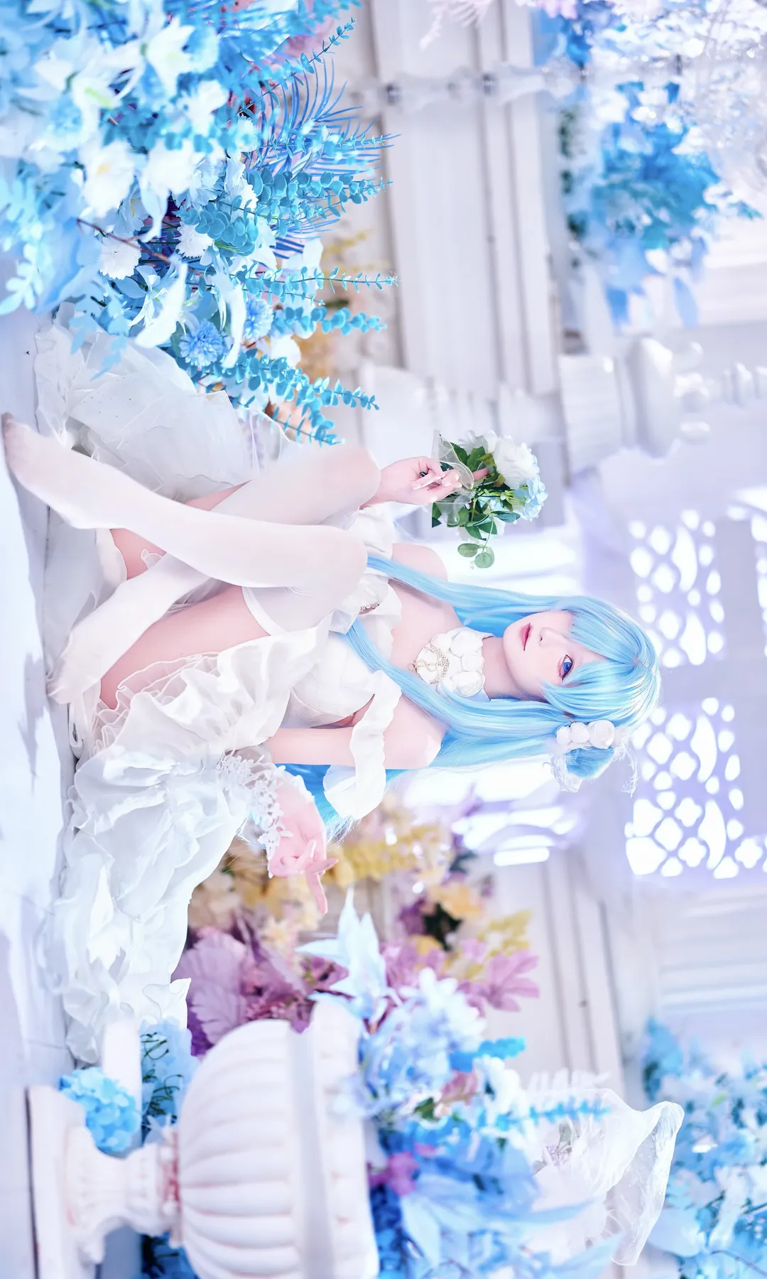 碧蓝航线, 花嫁cos, 雅努斯cos, 白丝摄影, 二次元唯美 - 第1张