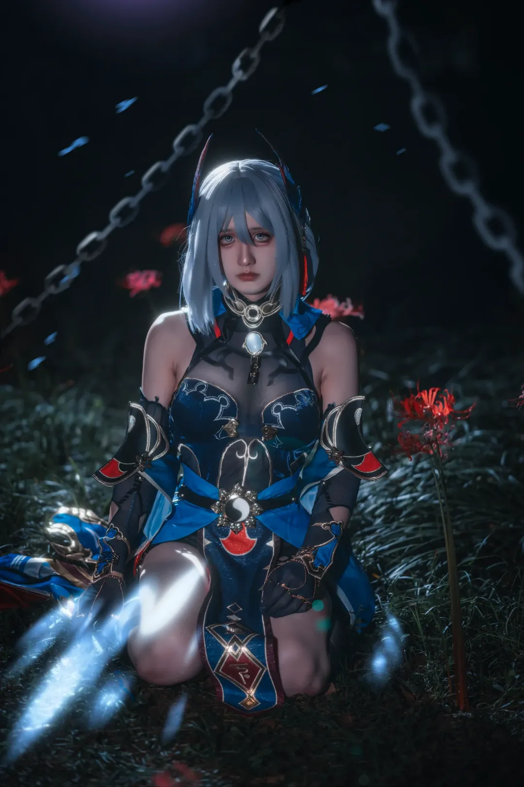 崩壊：スターレイル, 雰囲気のある写真, 夜景コスプレ, 黒タイツ コーデ, 寒鴉コスプレ - 10枚目