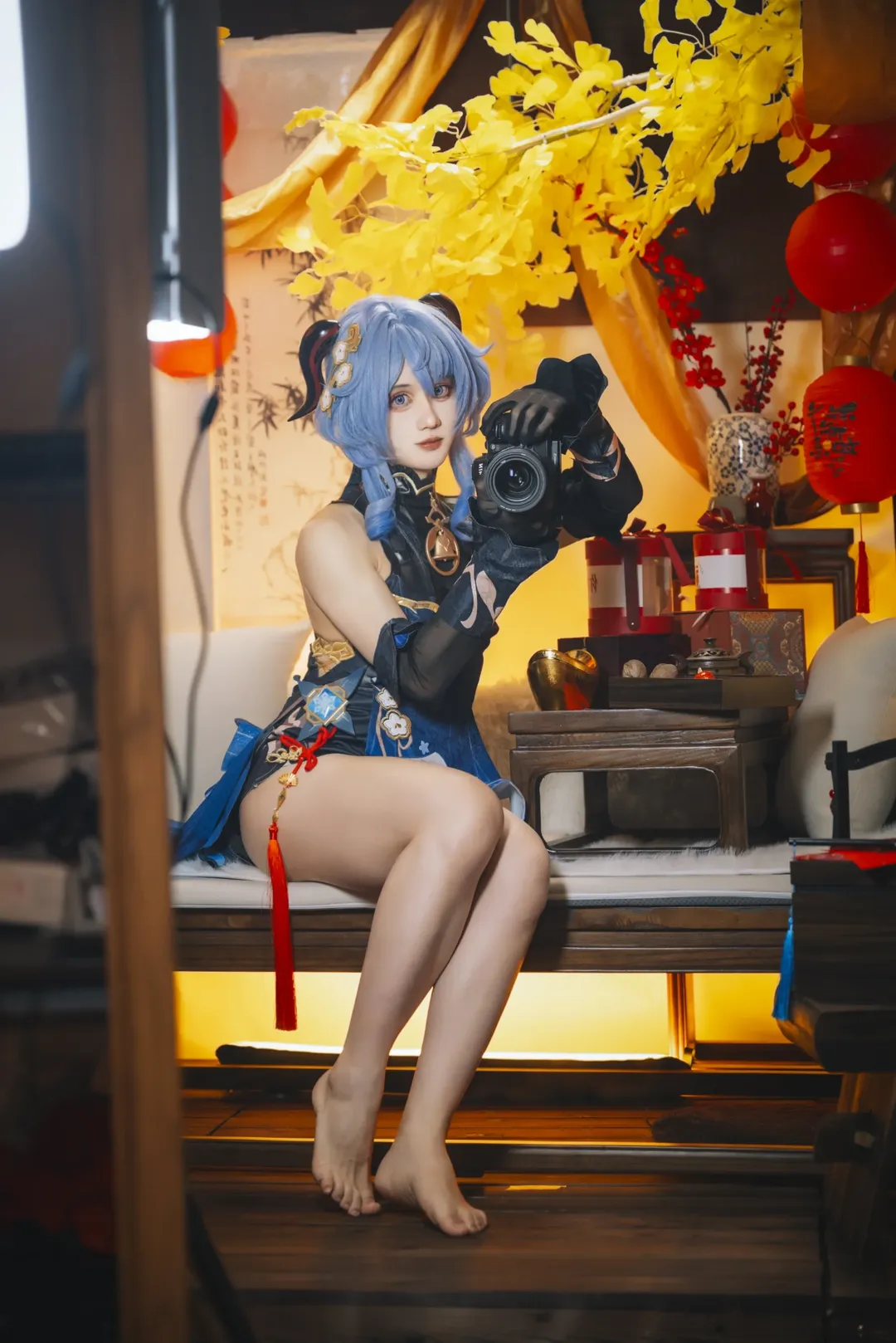 原神, 甘雨cos, 二次元cosplay, 国风摄影, 新年氛围感
