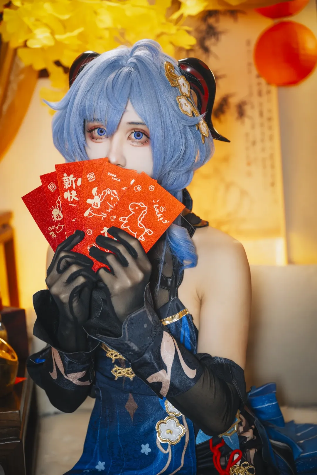 原神, 甘雨cos, 海灯节, 蓝发cos, 国风新年 - 第2张