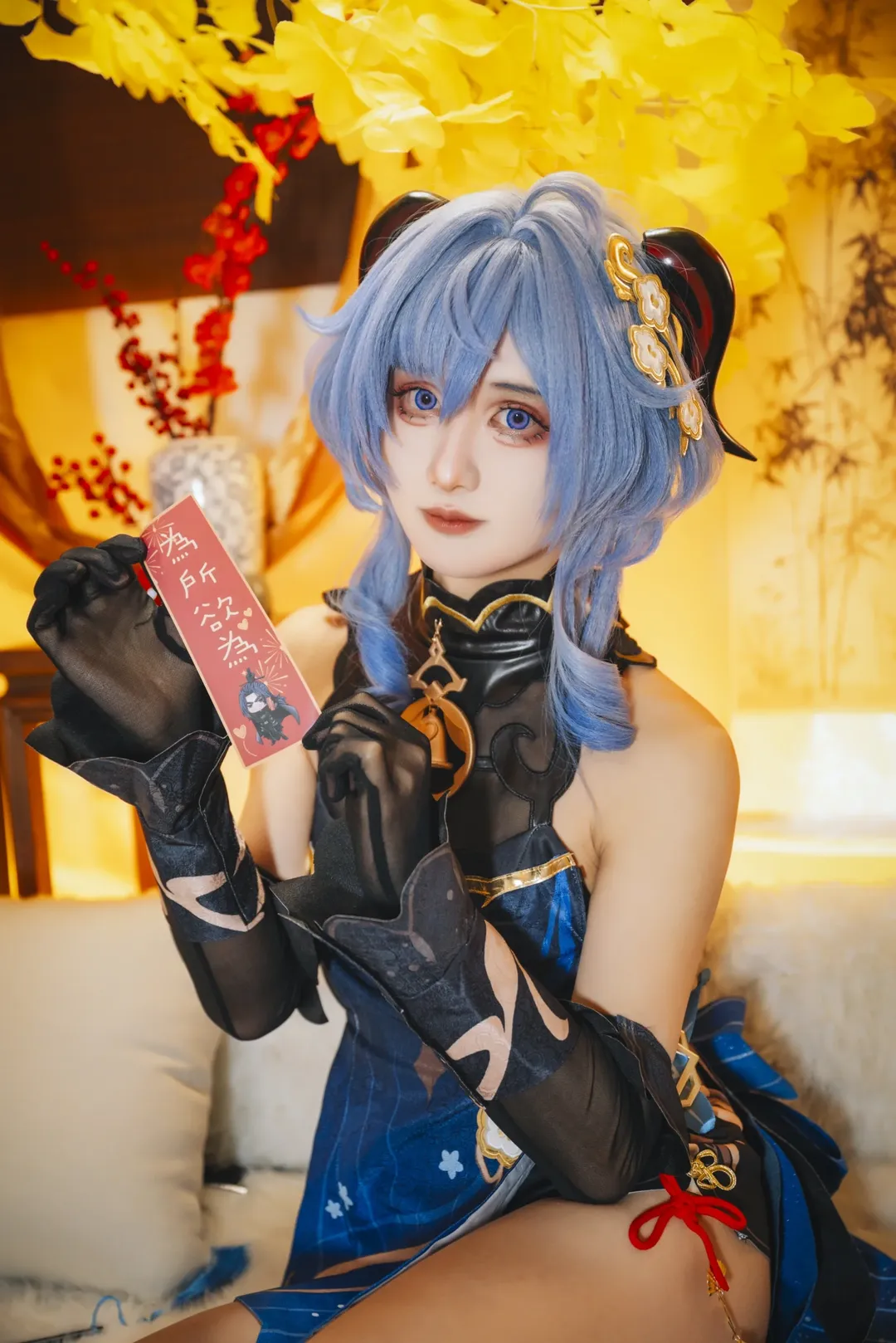 原神, 甘雨cos, 海灯节, 蓝发cos, 国风新年 - 第9张