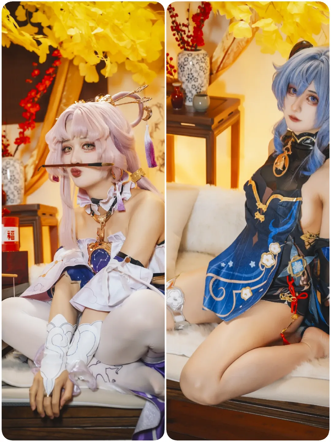 原神, 甘雨cos, 崩坏星穹铁道, 符玄cos, 新春国风cosplay - 第1张