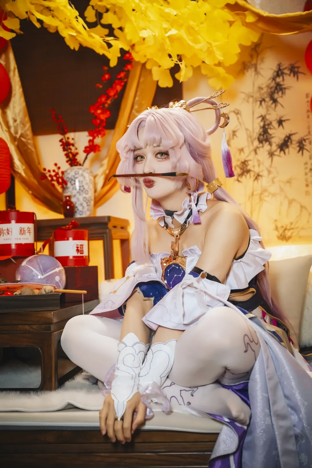 Genshin Impact, Ganyu Cosplay, Honkai: Star Rail, Fu Xuan cosplay, Spring Festival Chinese style cosplay
