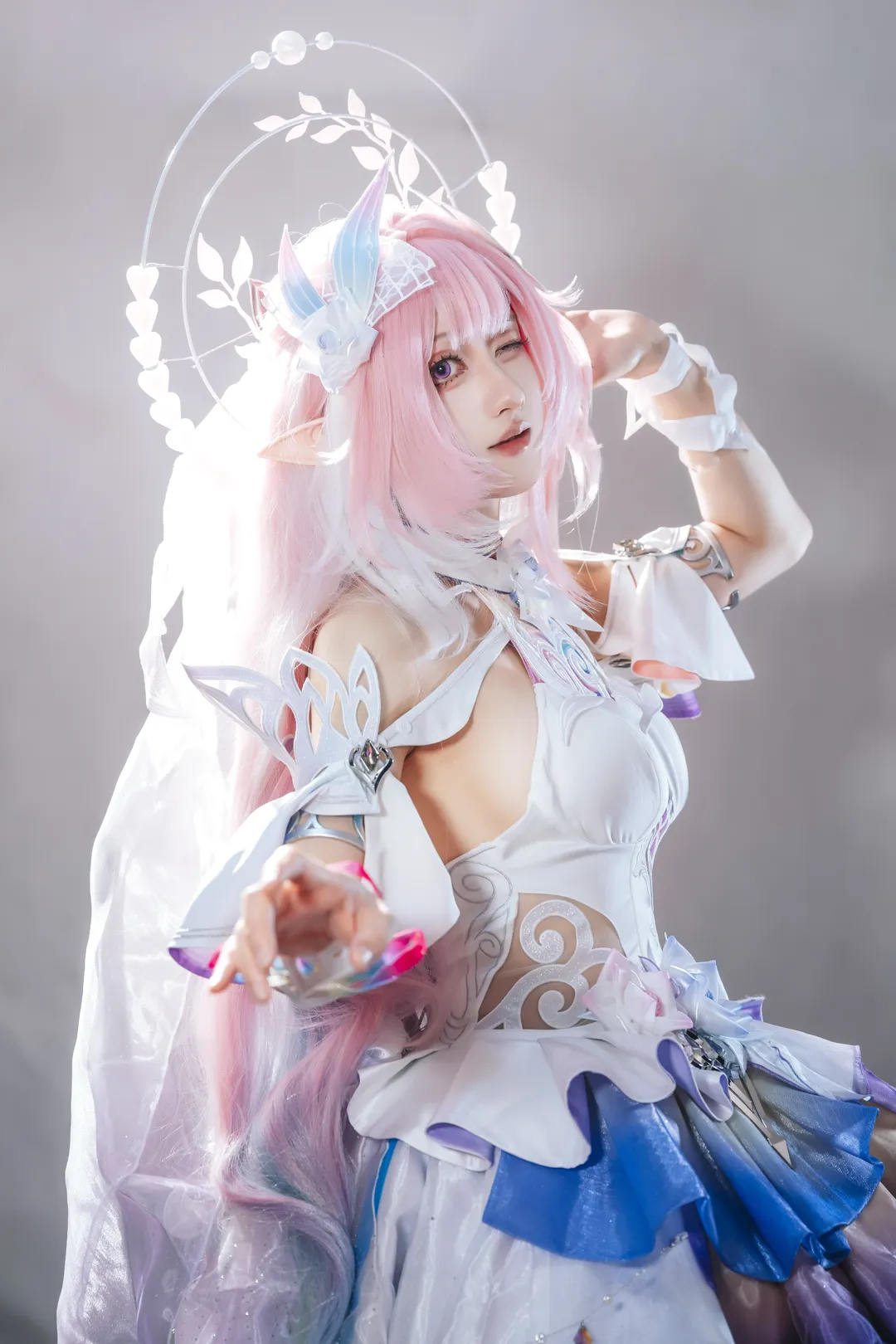 二次元攝影, 昔漣cos, 崩壞星穹鐵道, cosplay試妝, 粉色假髮造型 - 第1張