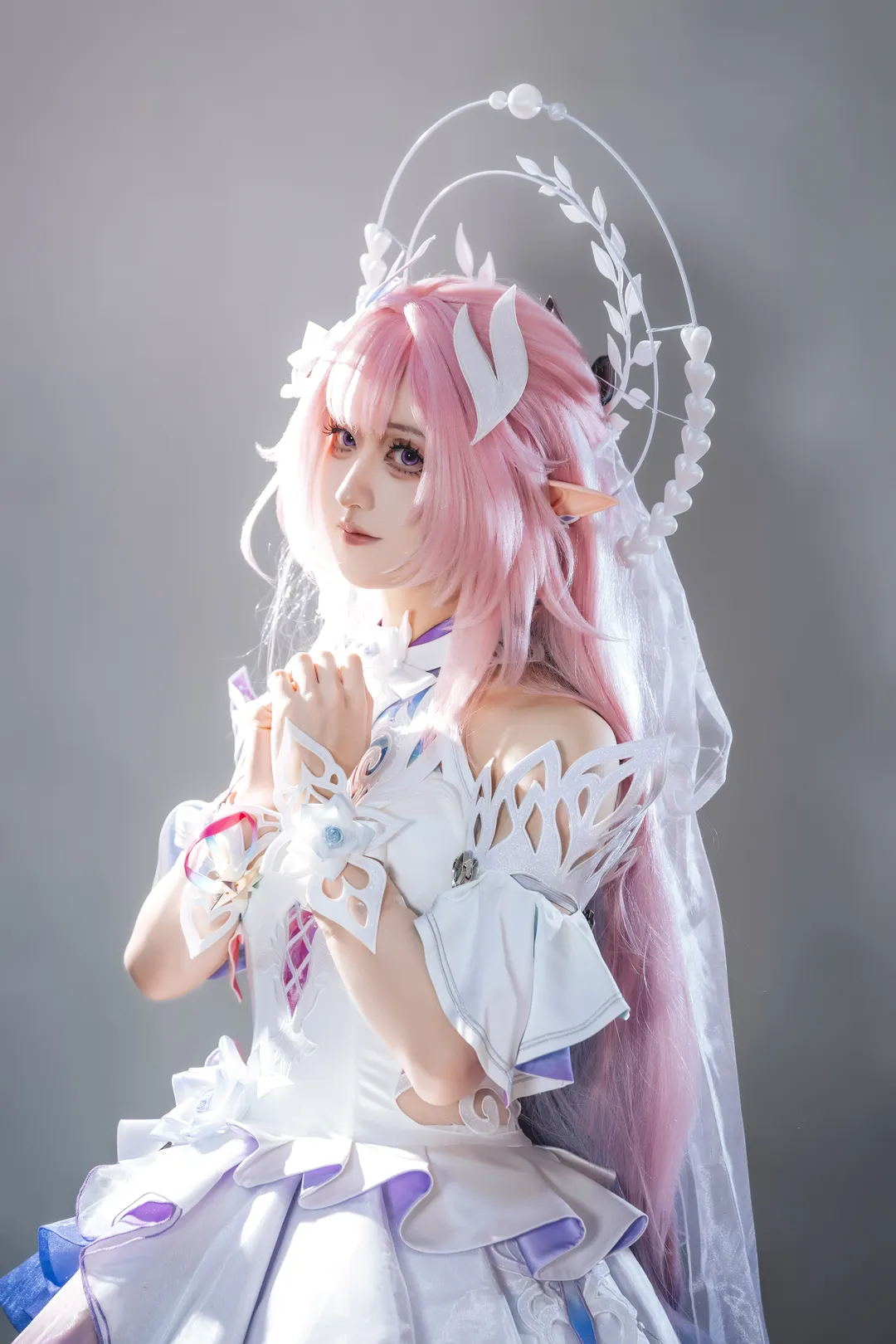 昔涟cos, 崩坏星穹铁道, 二次元cosplay, 角色扮演摄影, 粉发精灵