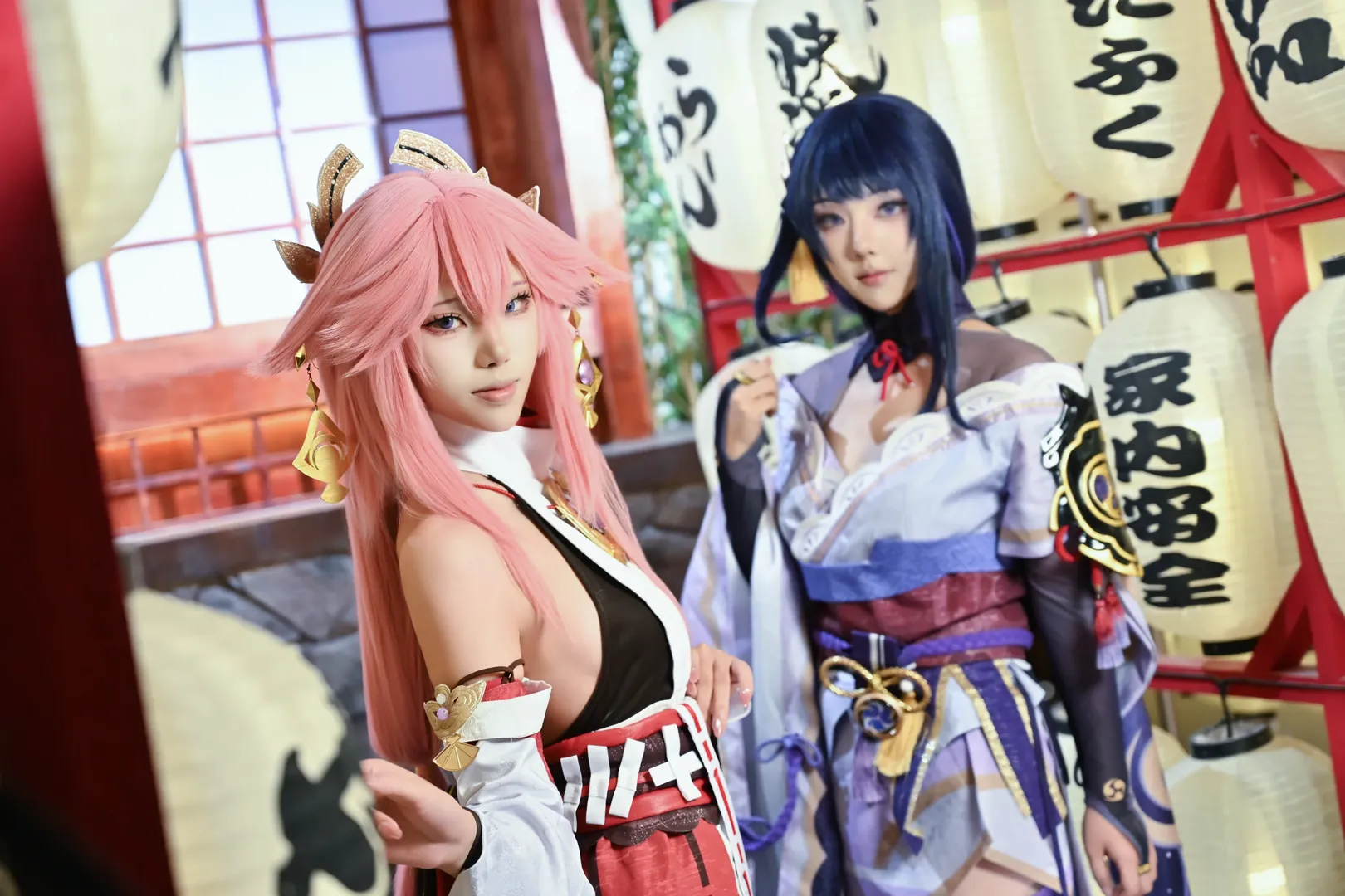 原神, 八重神子 コスプレ, 鳴神組, コスプレ撮影, 雷電将軍コスプレ - 1枚目