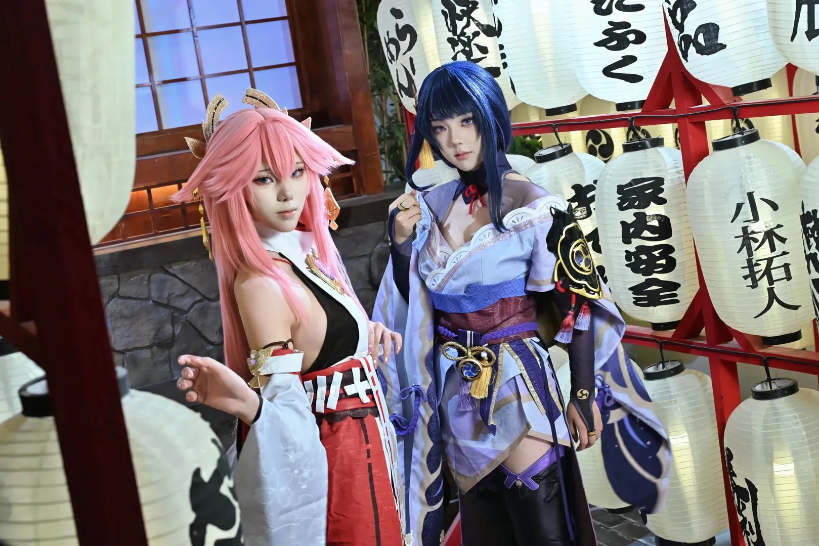 原神, 八重神子 コスプレ, 鳴神組, コスプレ撮影, 雷電将軍コスプレ - 2枚目