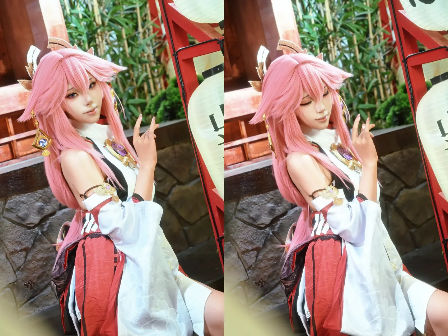 原神, 八重神子 コスプレ, 鳴神組, コスプレ撮影, 雷電将軍コスプレ - 4枚目