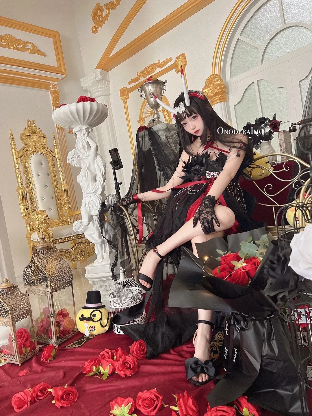 碧蓝航线, 能代cos, 二次元cos, 红黑配色, 花嫁cosplay - 第2张