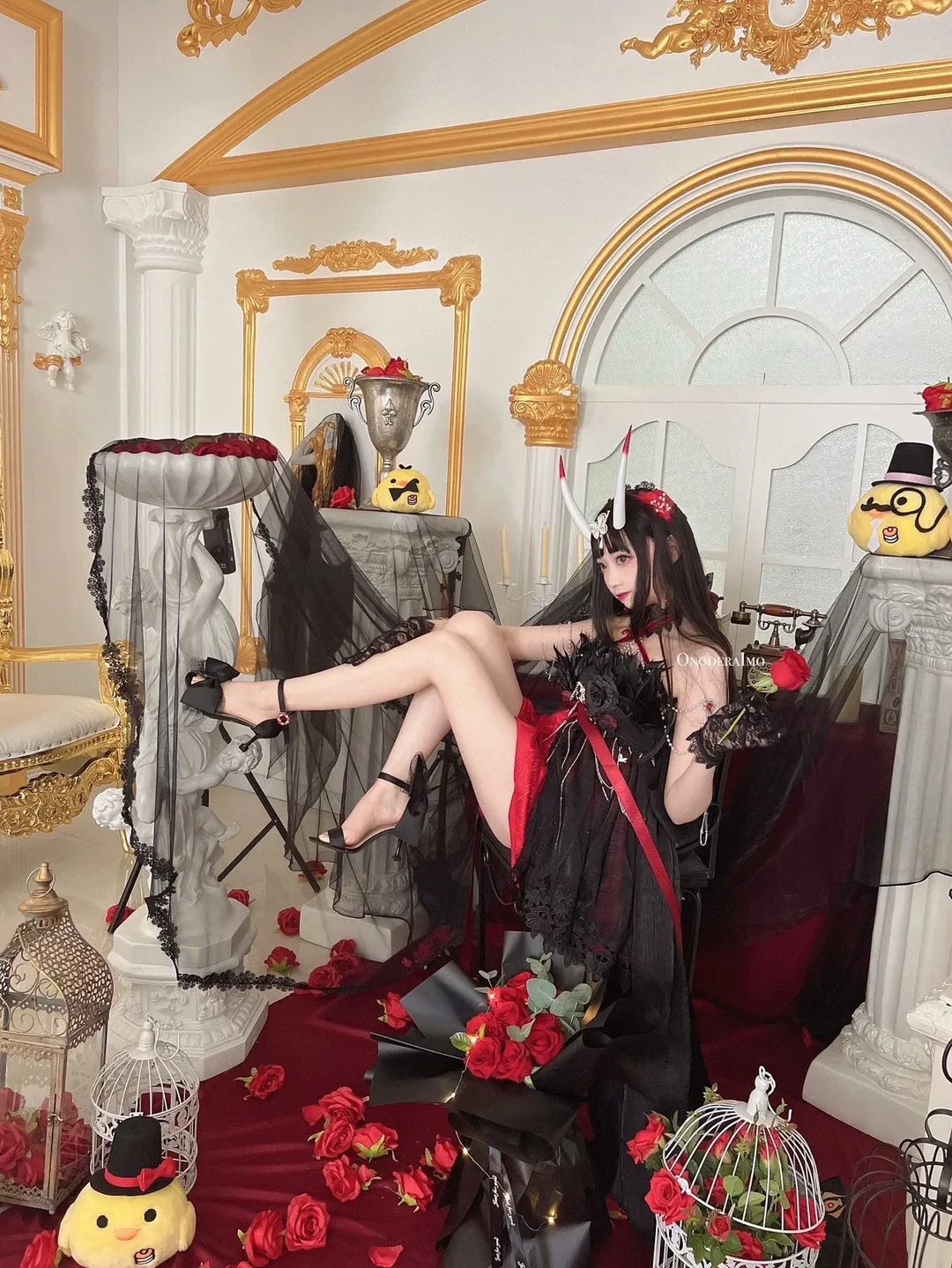 碧蓝航线, 能代cos, 二次元cos, 红黑配色, 花嫁cosplay