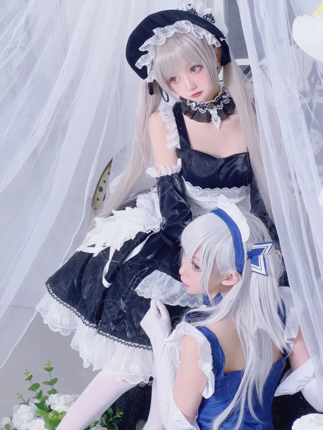 碧蓝航线, 女仆装cos, 双人cosplay, 小可畏cos, 小贝法cos - 第1张