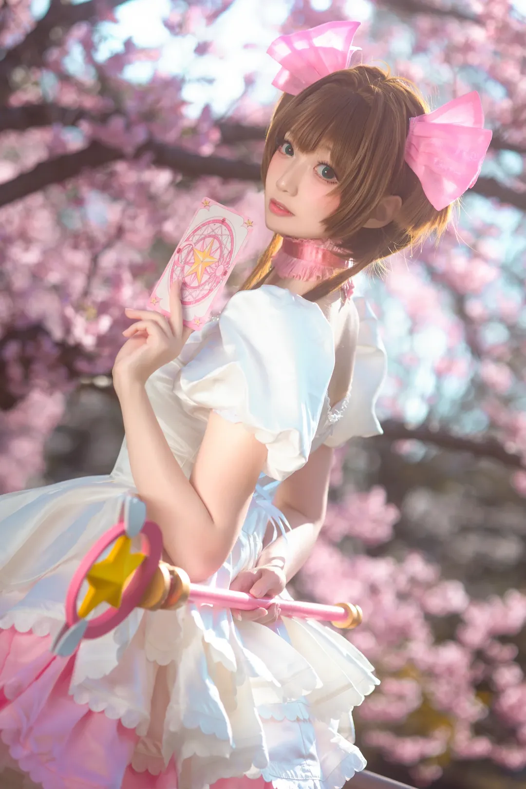 二次元少女, 木之本樱cos, 魔卡少女樱, 樱花季cos, 春天氛围感 - 第1张