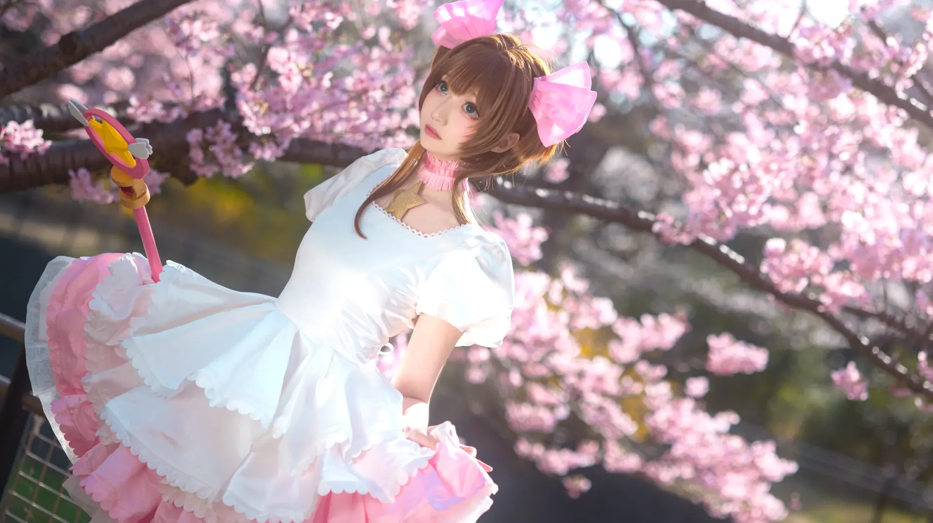 二次元少女, 木之本樱cos, 魔卡少女樱, 樱花季cos, 春天氛围感 - 第6张