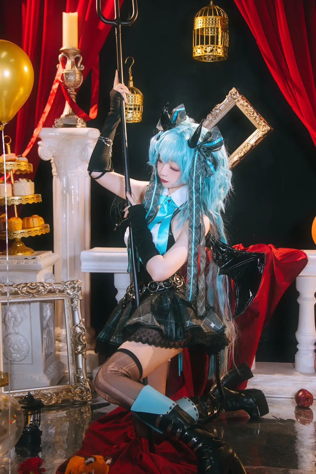 初音未来, 初音未来cos, cosplay摄影, 万圣节cosplay, 哥特风少女 - 第4张
