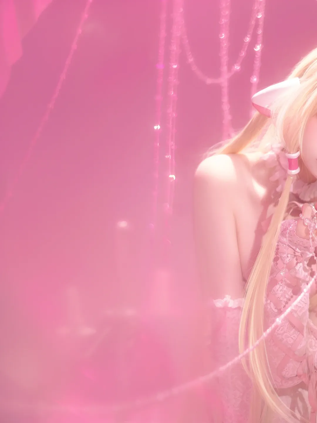 二次元cosplay, 小叽cos, 人形电脑天使心, 蕾丝洋装, 梦幻粉系摄影 - 第9张