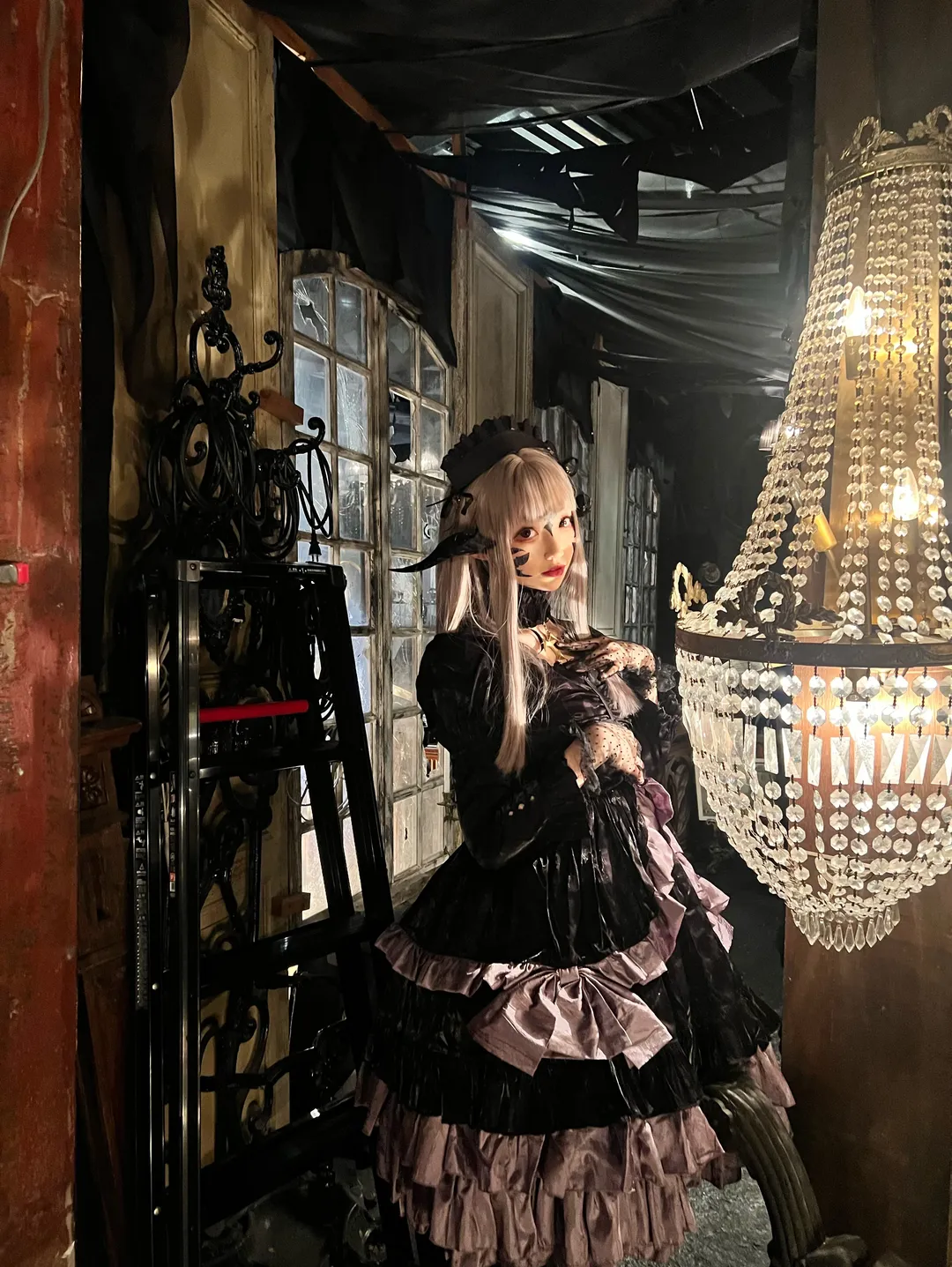 ゴシック・ロリータ, 竜娘コスプレ, ファイナルファンタジーXIV, 自作小道具, アウラ族魔女コスプレ - 1枚目