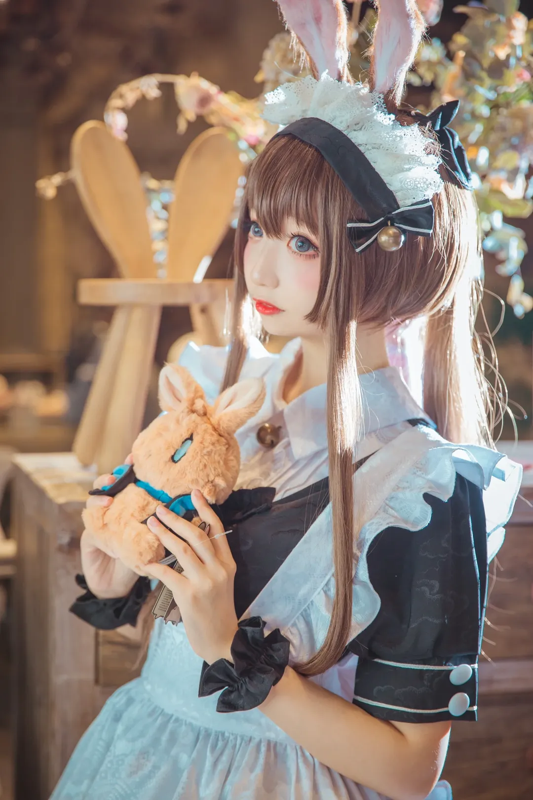 明日方舟, 阿米娅cos, cosplay摄影, 女仆装cos, 兔耳娘 - 第1张
