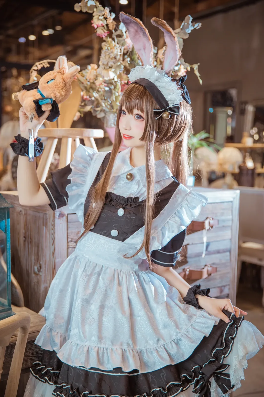 明日方舟, 阿米娅cos, cosplay摄影, 女仆装cos, 兔耳娘