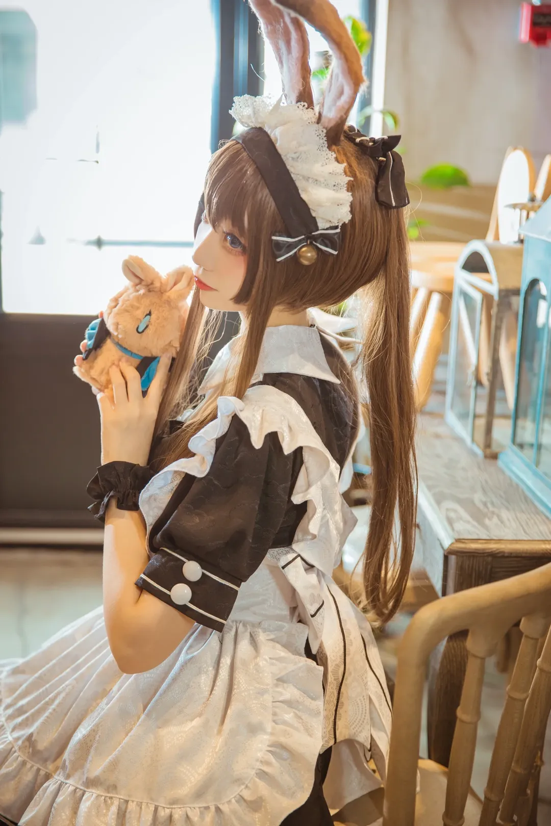 明日方舟, 阿米娅cos, cosplay摄影, 女仆装cos, 兔耳娘 - 第8张