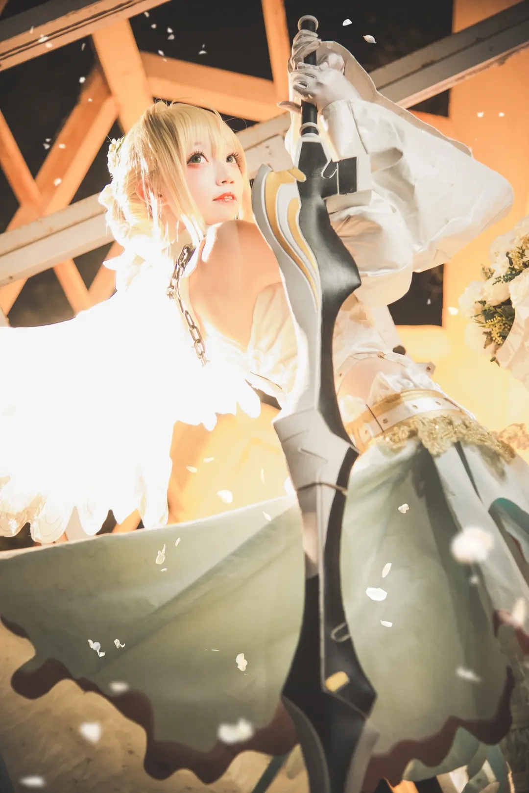 角色扮演, Fate/Grand Order, Cosplay摄影, 尼禄花嫁cos, 实景外拍 - 第1张