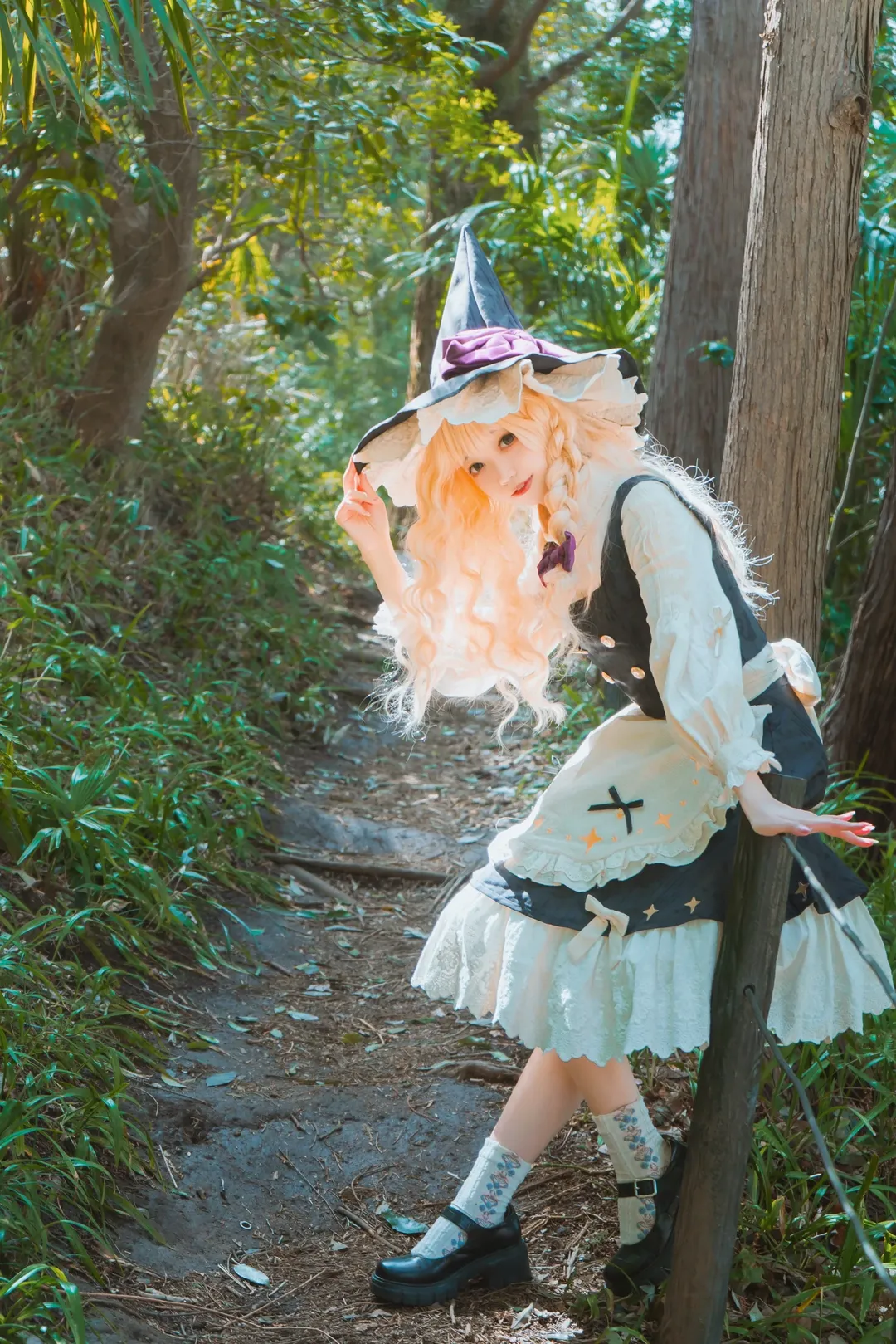 東方Project, 霧雨魔理沙 コスプレ, コスプレ撮影, 森の外景, 桜難民