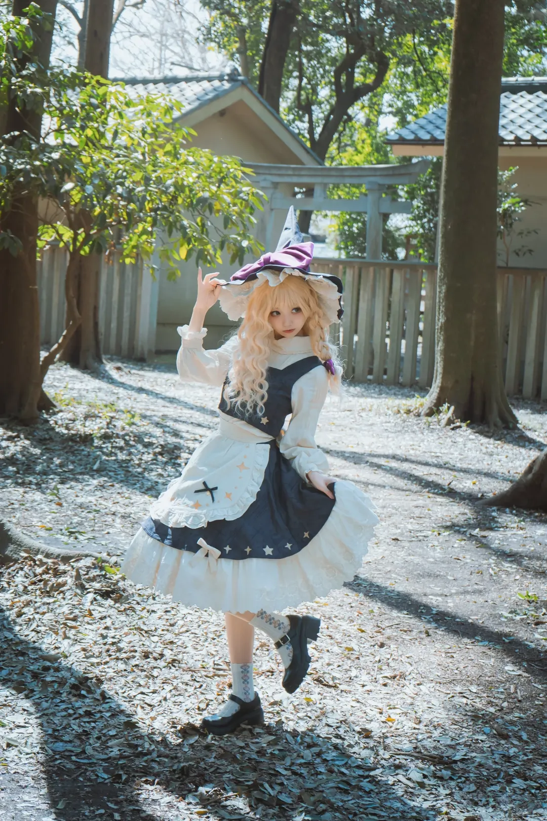 东方Project, 雾雨魔理沙cos, cosplay摄影, 森林外景, 樱花难民 - 第6张