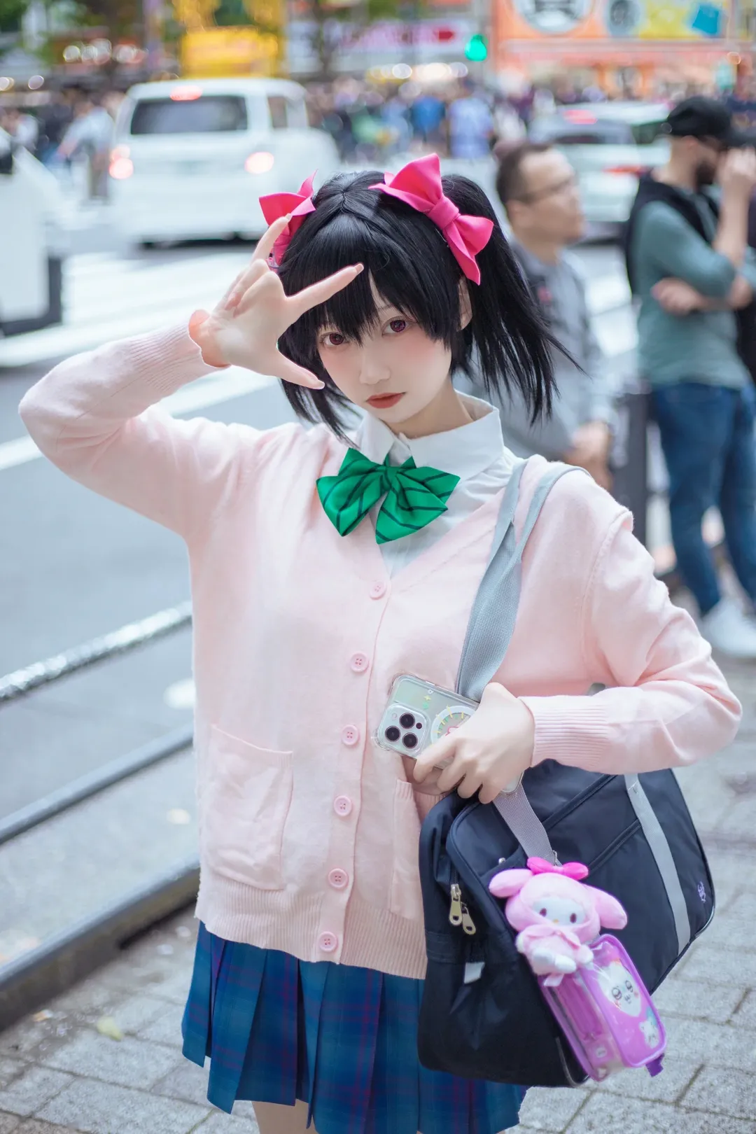 cosplay日常, 矢泽妮可cos, Love Live, 日系校服, 东京街头 - 第1张