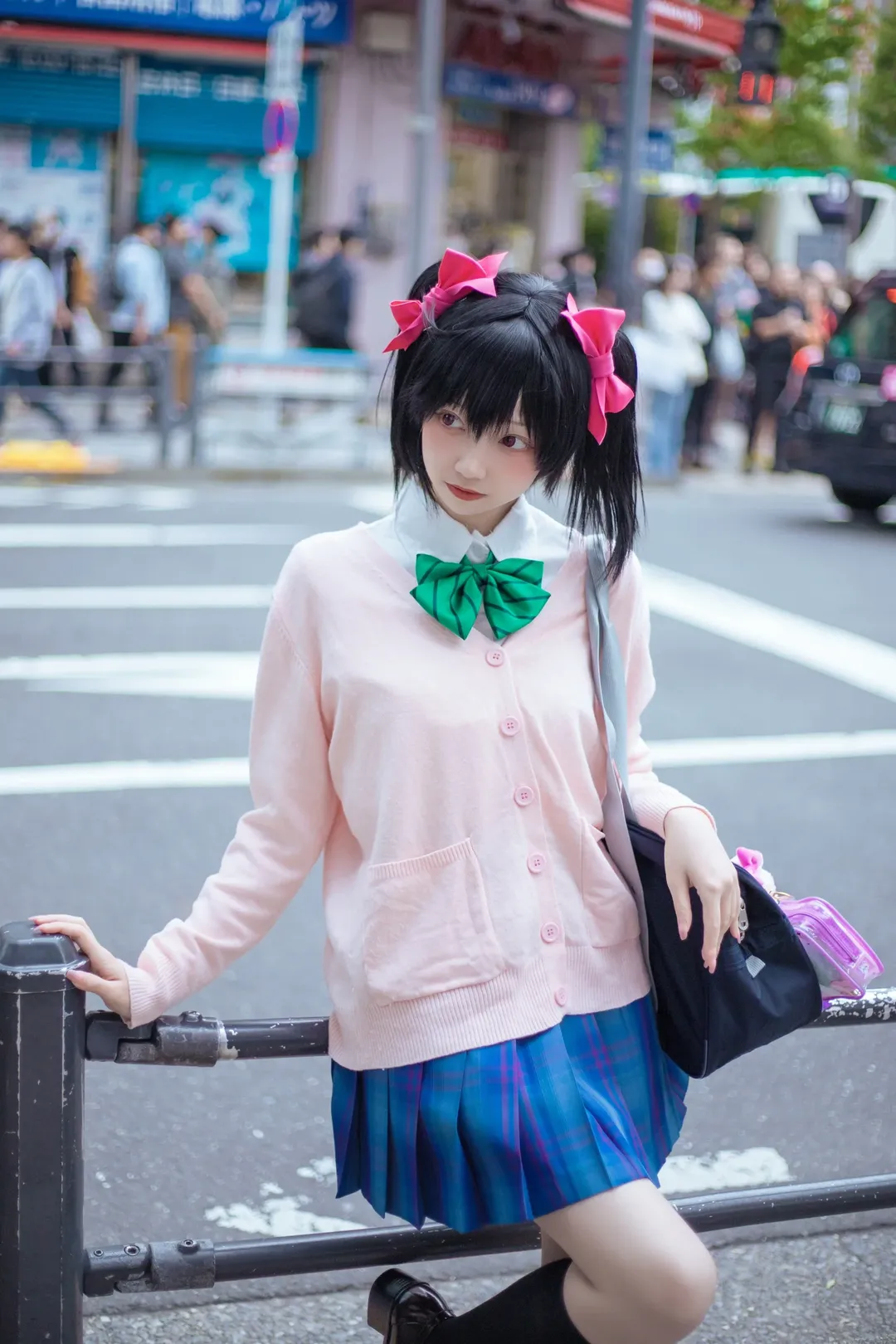 cosplay日常, 矢泽妮可cos, Love Live, 日系校服, 东京街头