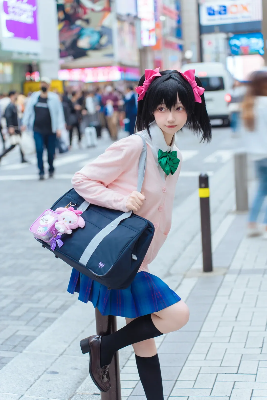 JK制服, Love Live!, 二次元穿搭, 矢泽妮可cos, 秋叶原外景
