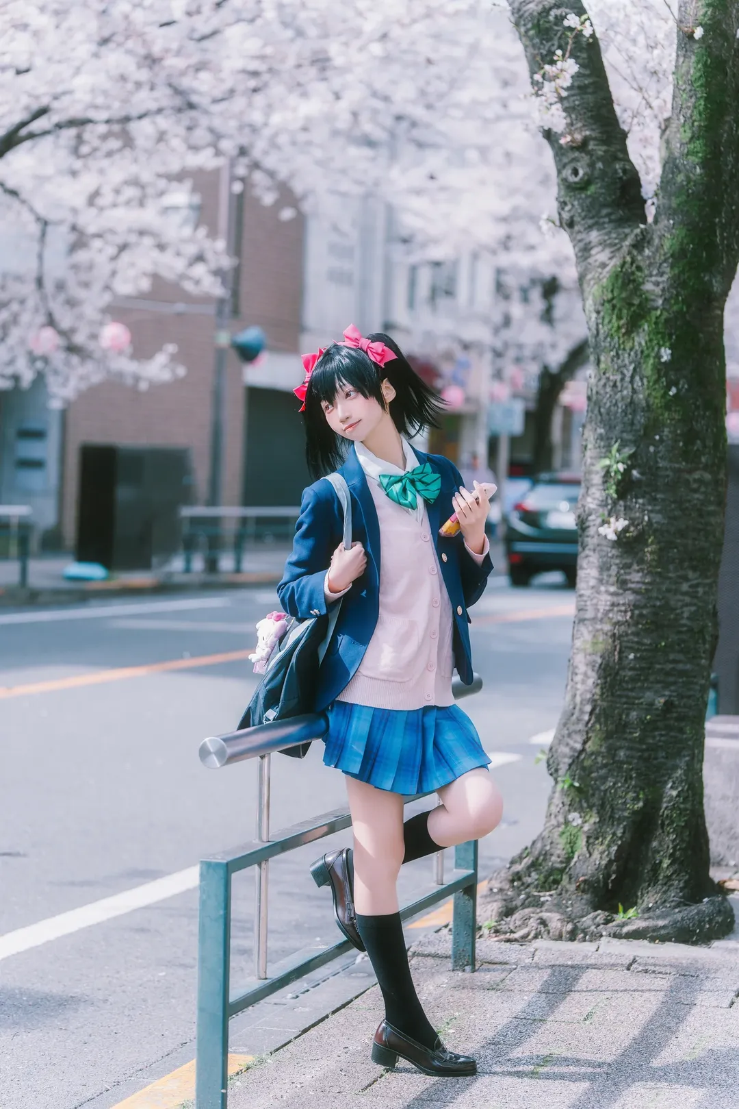 ラブライブ!, 矢澤にこ コスプレ, 桜の季節のコスプレ, 学園アイドル, 日系JKストリートスナップ - 1枚目