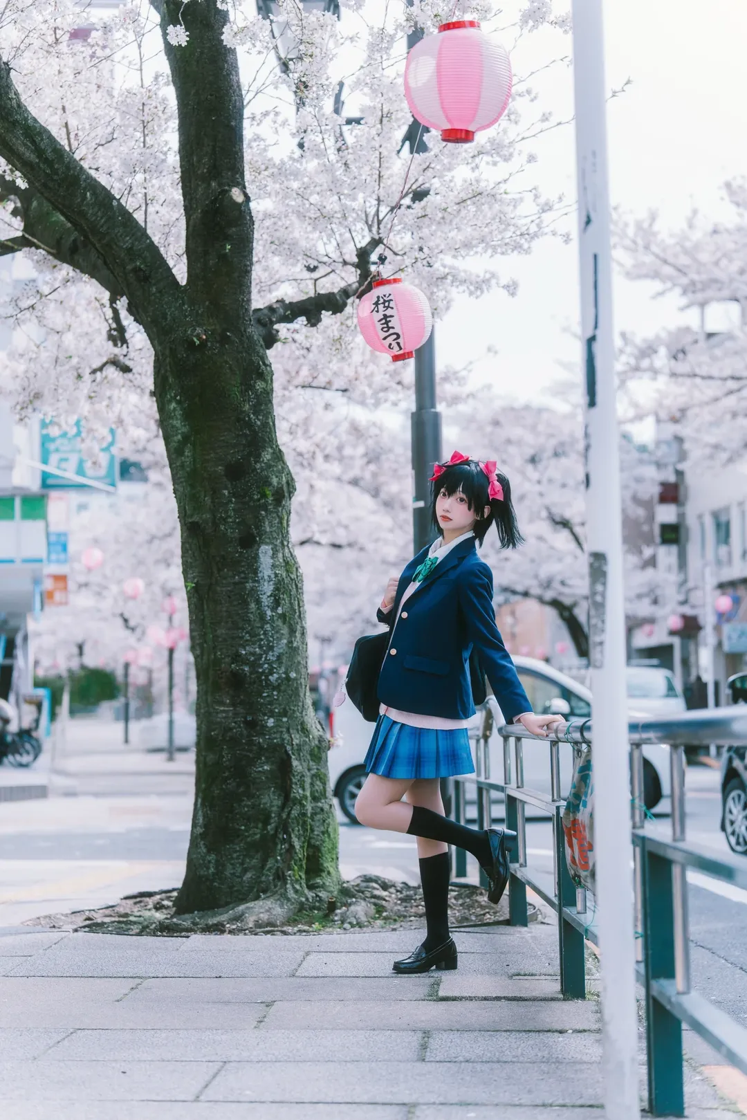 ラブライブ!, 矢澤にこ コスプレ, 桜の季節のコスプレ, 学園アイドル, 日系JKストリートスナップ - 7枚目