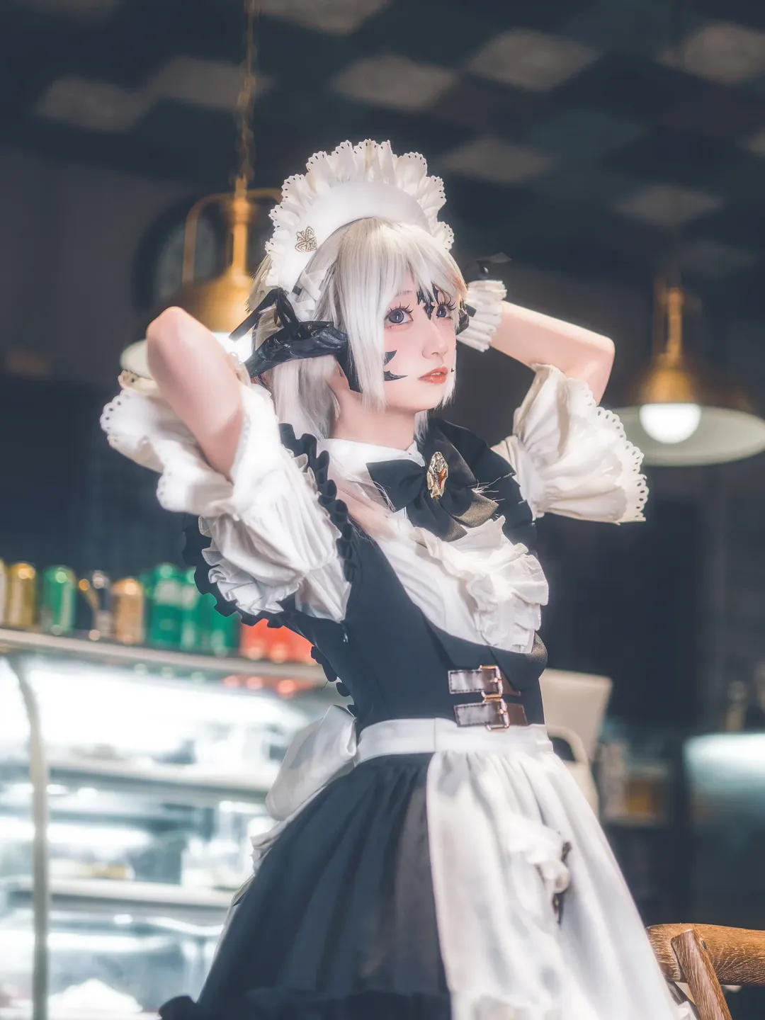 cosplay, 女仆装, 最终幻想14, 龙娘cos, 咖啡厅摄影 - 第1张