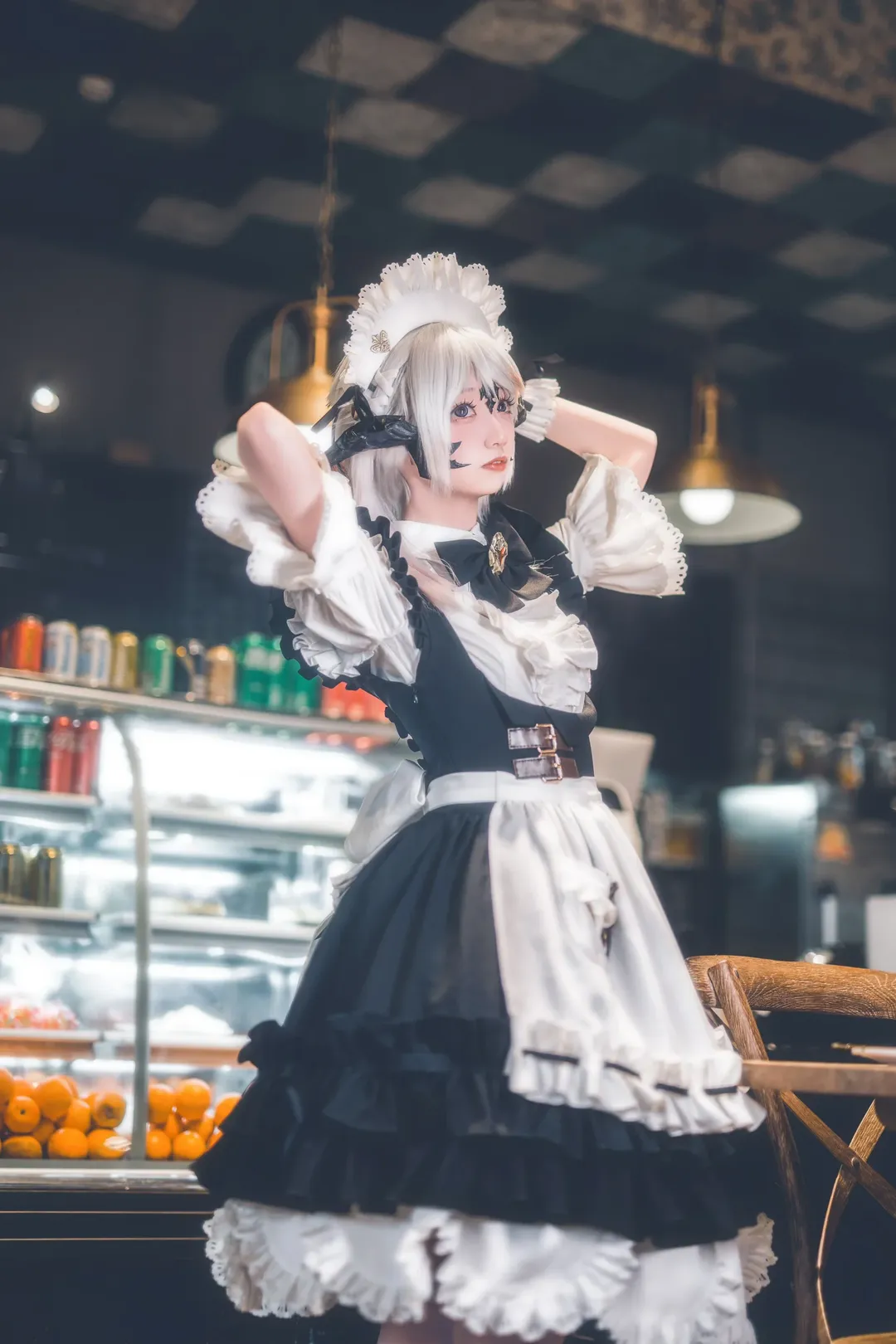 コスプレ, メイド服, ファイナルファンタジーXIV, ドラゴン娘 コスプレ, カフェ撮影